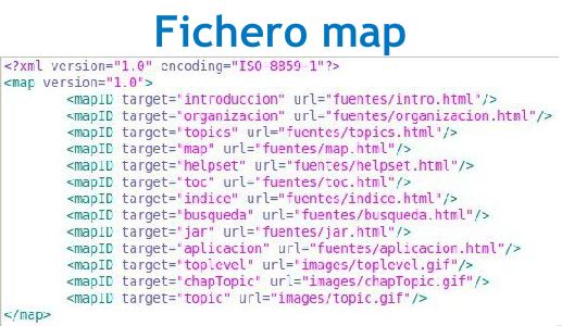 Ilustración de Captura de pantalla del contenido de un fichero con extensión map.