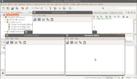 Muestra en el fondo el  IDE NetBeans  y 3 instancias de la aplicación de ejemplo 'Document Editor' en ejecución.