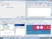 Captura de pantalla del Sistema Operativo Windows 7, muestra en forma de mosaico la la ejecución de las aplicaciones: NetBeans 7.0; la aplicación Java de ejemplo Anagrams; el procesador de textos Writer de OpenOffice; y, el navegador web Internet Explorer.