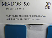 Captura de un libro del sistema operativo MS-DOS. En su versión 5.0.