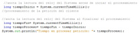 Código java para evaluar el tiempo de proceso de un servidor.