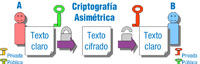 Criptografía asimétrica.