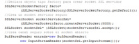 Código java de creación de un socket seguro SSL de servidor.