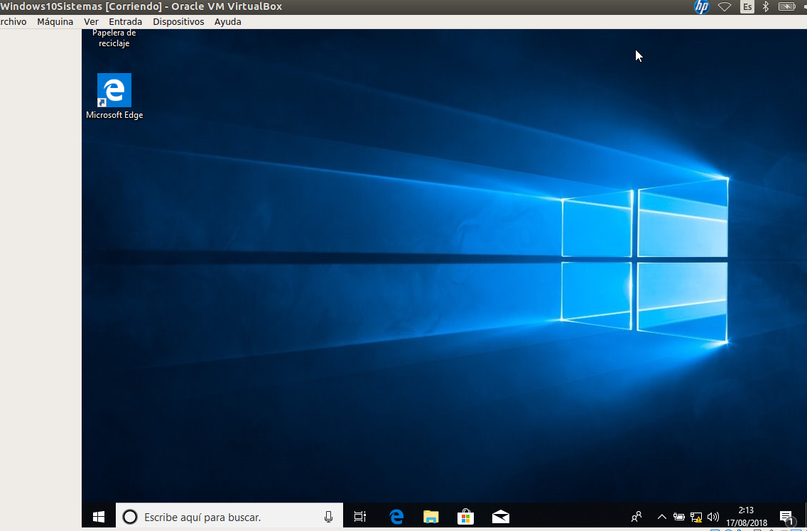 Windows totalmente instalado Ilustración de Windows totalmente instalado con la pantalla de escritorio.