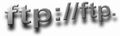 Línea de texto que indica con letras en 3D “ftp://ftp...”.