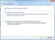 Pantalla de instalación/configuración de impresora local compartida en Windows 7.