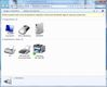 Pantalla de instalación/configuración de impresora local compartida en Windows 7.