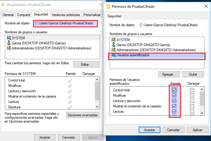 La carpeta tiene todos los permisos NTFS. Ilustración de La carpeta tiene todos los permisos NTFS.