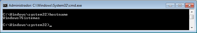 Comando hostname. Ilustración Comando hostname.