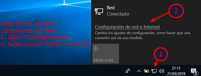 Abrir configuración de red. Ilustración de Abrir configuración de red.