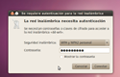 Pantalla donde se indica la seguridad de la red inalámbrica a la que vamos a acceder.