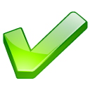 Ilustración de un check de confirmación en verde.