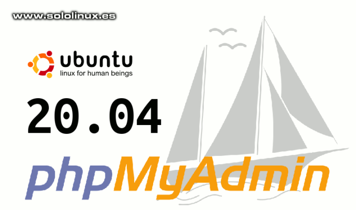 Ilustración en la que se ven los logos de Ubuntu y de phpMyAdmin