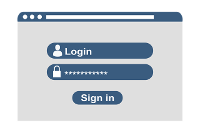 Ilustración de una pantalla de login genérica, no correspondiente a ningún SO o navegador.