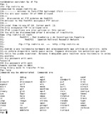 Ilustración con un ejemplo de conexión ftp mediante el cliente en modo texto ftp al servidor ftp.rediris.es. En una shell se ejecuta el comando ftp, se entra en la consola ftp, se escribe o para abrir una conexión y, a continuación, se escribe el nombre del servidor ftp: ftp.rediris.es. Para establecer la conexión el servidor pregunta el usuario, se pulsa la telca <Enter> y la contraseña, se pulsa la tecla <Enter> o se escribe cualquier cosa y la conexión se ha establecido. Se escribe el comando help y el servidor muestra todos los comandos disponibles en la consola ftp.