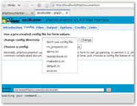 Pantallazo de configuración phpDocumentor.