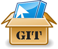 Ilustración con un logotipo en el que aparece la palabra GIT. 