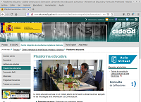 Portal de la Plataforma de Gestión del Ministerio de Educación. En la imagen podemos ver la página web de acceso a la plataforma de Gestión del Ministerio de Educación. Esta página está dividida en dos grandes bloques: un bloque superior que se corresponde con la zona más coloreada y un bloque inferior que se corresponde con la zona en el que el fondo es de color blanco. A continuación se describen cada uno de estos grandes bloques: