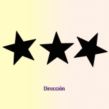 Ilustración en la que se pueden ver tres estrellas de cinco puntas sobre la misma horizontal acompañadas del texto "Dirección". La de la izquierda está inclinada hacia la izquierda. La del centro esta apoyada en la horizontalmente sobre dos de sus puntas. La de la derecha está incllinada a la derecha.