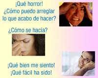 Ilustración con el texto ¡Qué horror! ¿Cómo puedo arreglar lo que acabo de hacer?,  y una fotografía de un señor con cara de preocupación con las manos estrujando su cabeza.