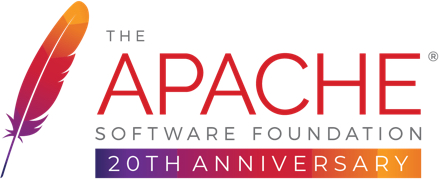 Imagen conteniendo una pluma roja y el texto Apache Software Foundation