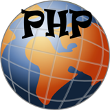Globo terraqueo Globo terráqueo con las letras PHP superpuestas.