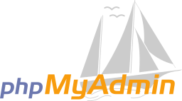 Logo phpMyAdmin Imagen de un velero con el texto phpMyAdmin debajo.