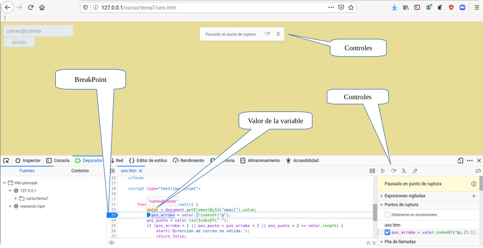 Ilustración que muestra el debug.