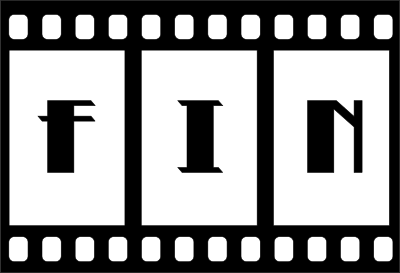 Símbolo de una película de cine, en cuyos fotogramas figuran las letras de la palabra “Fin”.