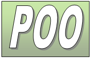 POO. Imagen que muestra el nombre de POO (Programación Orientada a Objetos) en mayúsculas
