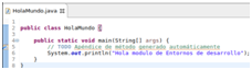 Codificación y compilación. Captura de pantalla de un código de programación.