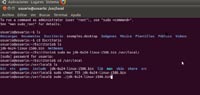 Captura de pantalla de un trozo de código de instalación de JDK sobre la terminal de Ubuntu 10.10