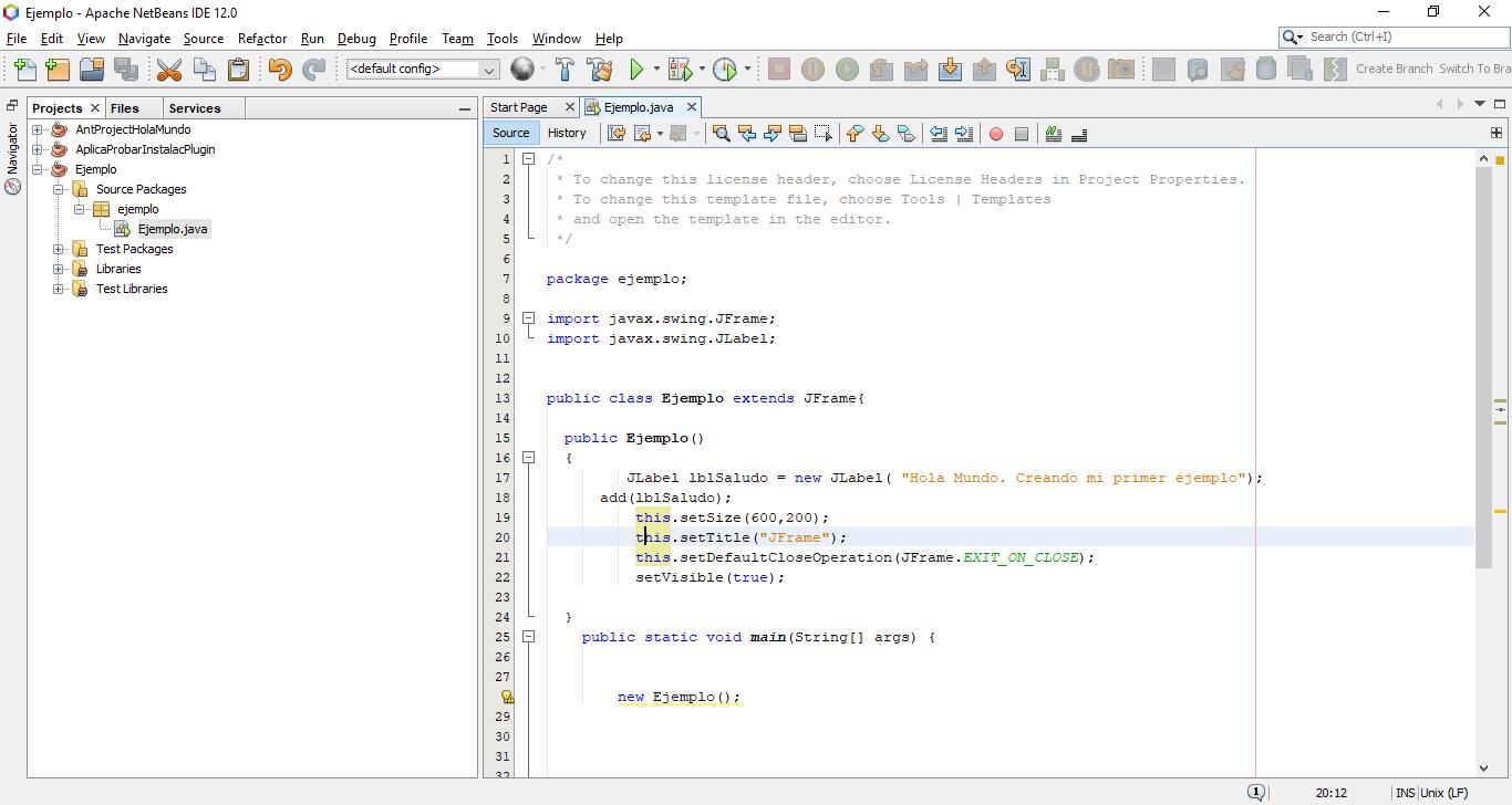 Captura de pantalla donde se muestra el proceso de ejecución de programas en NetBeans.