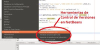 Captura de pantalla del IDE NetBeans, donde aparece resaltada la opción del menú contextual, que hay que seleccionar para importar el repositorio CVS, que es una herramienta para control de versiones que usa NetBeans.