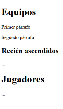 Encabezados HTML H1 Ilustración de cómo se visualiza en un navegador web el ejemplo HTML.