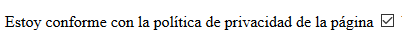 CheckBox HTML Ilustración de cómo se visualiza en un navegador web el ejemplo CheckBox HTMLHTML