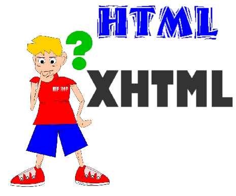 Ilustración de chico pensando entre las diferencias de HTML y XHTML