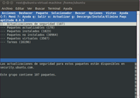 Aplicación aptitude para añadir/quitar software.