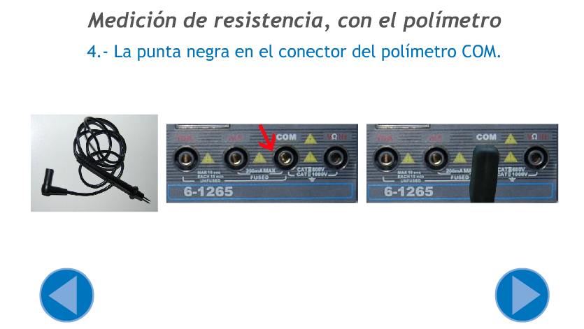 Ilustración de Pagina 4 de presentación Medir resistencia