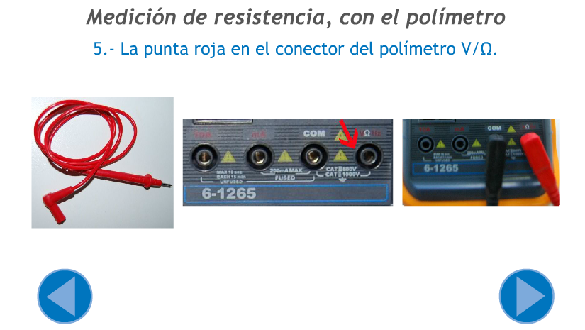 Ilustración de Pagina 5 de presentación Medir resistencia