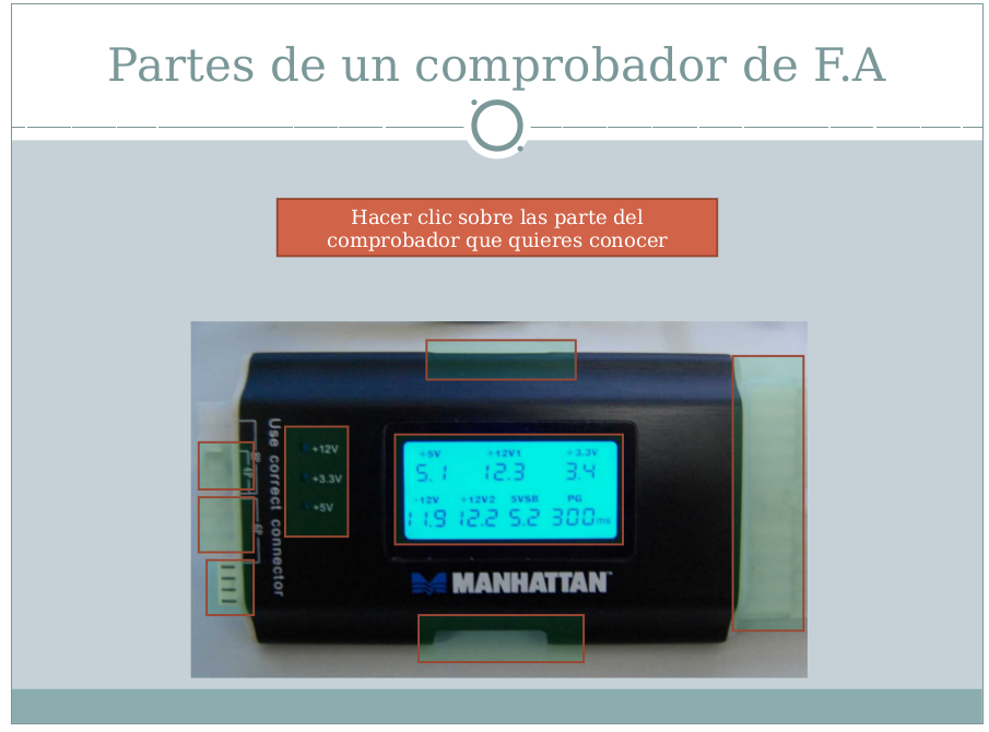 Ilustración de Portada de Presentación Partes de un Comprobador de Fuente de alimentación