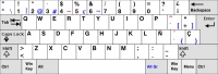 Teclado QWERTY en español.