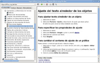 En esta captura vemos la ayuda de Open Office abierta por la forma de instalar Imágenes de archivo.