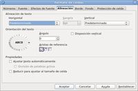En esta captura  se muestran las pestañas de la ventana Formato de celdas en Open Office 3.4.