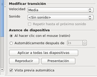 En esta captura se muestran el detalle de la columna Tareas en el  que se muestra la lista de posibilidades de manipular el sonido.