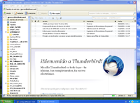 En esta captura se ve como se abre el cliente de correo Thunderbird.