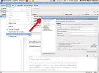 En esta composición se ve como acceder a la configuración de cuentas y como preparar el fichero de firma par luego pegarlo en todo los correos que lo tengan establecido en esta opción.