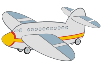 Ilustración de un avión de juguete.