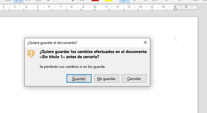 Imagen que muestra la opción de cerrar documento.