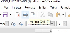 Imagen que muestra el acceso a la impresión rápida. 